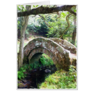 "Old Yorkshire packhorse bridge blanco card"