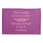 "Old & Young" aangepaste hoesjes voor monogram kus Kussensloop (Achterkant)