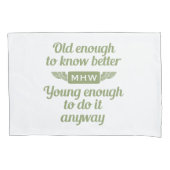 "Old & Young" aangepaste hoesjes voor monogram kus Kussensloop (Voorkant)