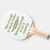 "Old & Young" aangepaste monogram ping pongpeddel Tafeltennisbatje (Zijkant)