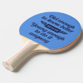 "Old & Young" aangepaste monogram ping pongpeddel Tafeltennisbatje (Voorkant Gekanteld)