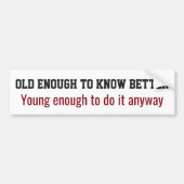 "Old & Young"-bumpersticker Bumpersticker (Voorkant)