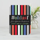 #oldasf Birthday Party Fun Uitnodiging (Staand voorkant)