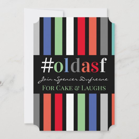 #oldasf Birthday Party Fun Uitnodiging (Voorkant)