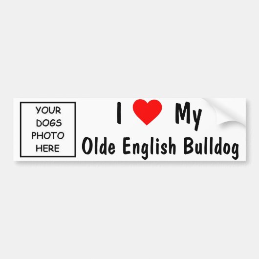 Olde English Bulldog Bumpersticker (Voorkant)