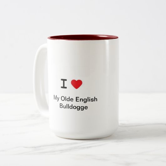 Olde English Bulldogge Coffee Mok (Voorkant links)