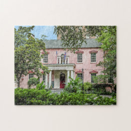 Olde Pink House Savannah Landmark Foto Puzzle Legpuzzel