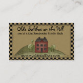 Olde Red Saltbox Rustic Primitive Visitekaartje (Voorkant)