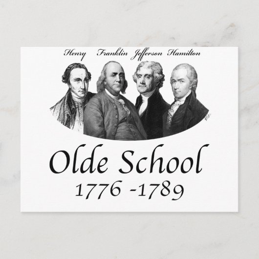 Olde School Briefkaart (Voorkant)