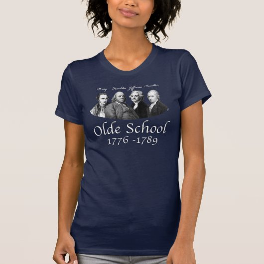 Olde School Dames donker Shirt (Voorkant)