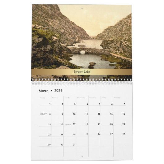 Olde World Uitzichten of Killarney Ireland Kalender (Mar 2026)