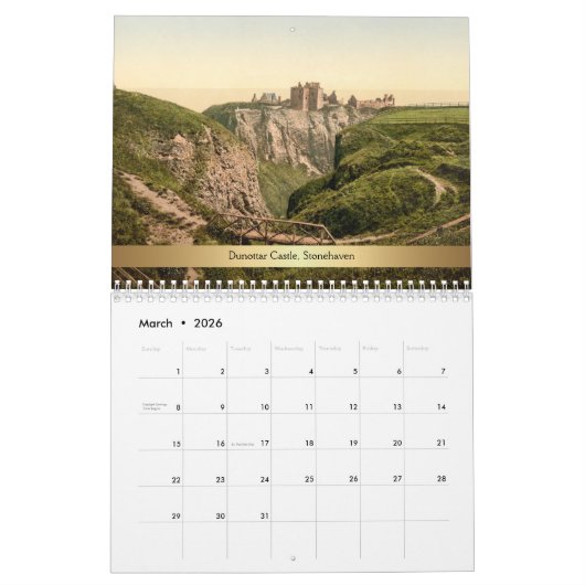Olde World-Uitzichten van Scottish Castles Kalender (Mar 2026)