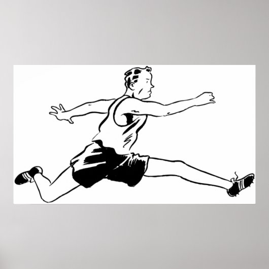 Olden Days Hurdler Poster (Voorkant)