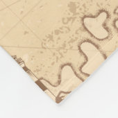 Olden nautical themed sepia patroon fleece deken (Hoek)