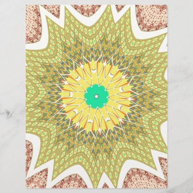 OLDEN YELLOW Afrikaans etnisch stammenpatroon (Voorkant)