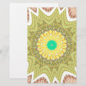 OLDEN YELLOW Afrikaans etnisch stammenpatroon Briefpapier (Voorkant / Achterkant)