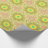 OLDEN YELLOW Afrikaans etnisch stammenpatroon Cadeaupapier (Hoek)