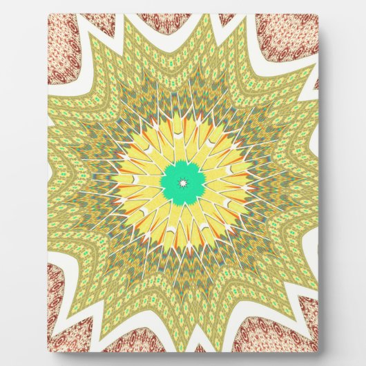 OLDEN YELLOW Afrikaans etnisch stammenpatroon Fotoplaat (Voorkant)