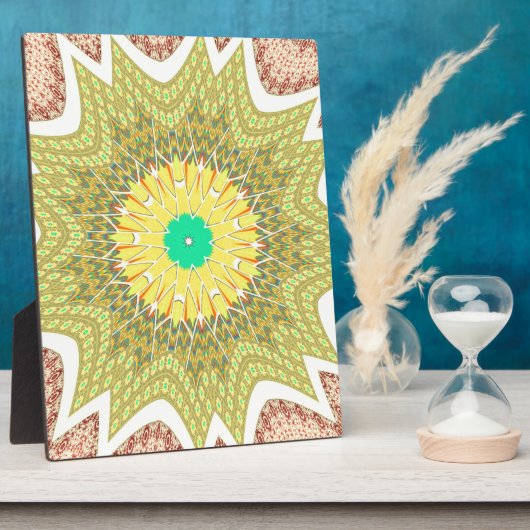 OLDEN YELLOW Afrikaans etnisch stammenpatroon Fotoplaat (Zijkant)