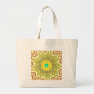 OLDEN YELLOW Afrikaans etnisch stammenpatroon Grote Tote Bag