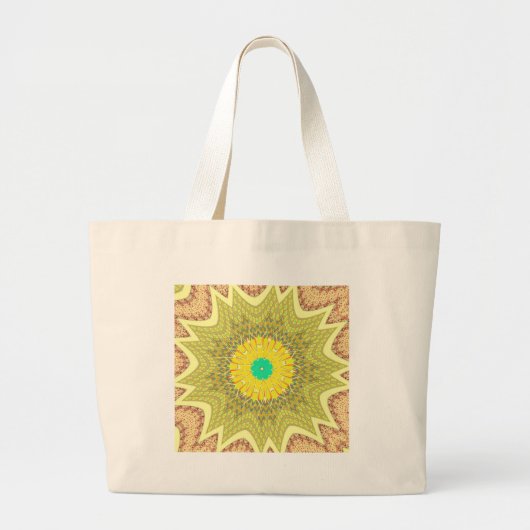 OLDEN YELLOW Afrikaans etnisch stammenpatroon Grote Tote Bag (Voorkant)