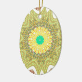 OLDEN YELLOW Afrikaans etnisch stammenpatroon Keramisch Ornament (Links)