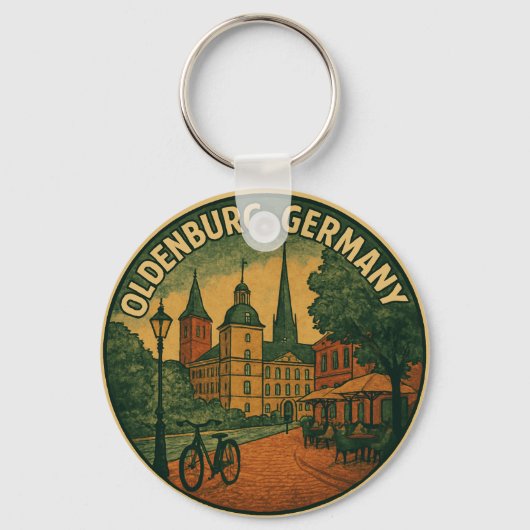 Oldenburg Duitsland Stad Kunst Sleutelhanger (Voorkant)