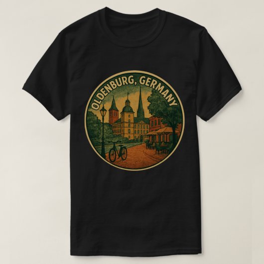 Oldenburg Duitsland Stad Kunst T-shirt (Design voorkant)