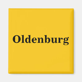 Oldenburg Magnet Schild Gold Gleb