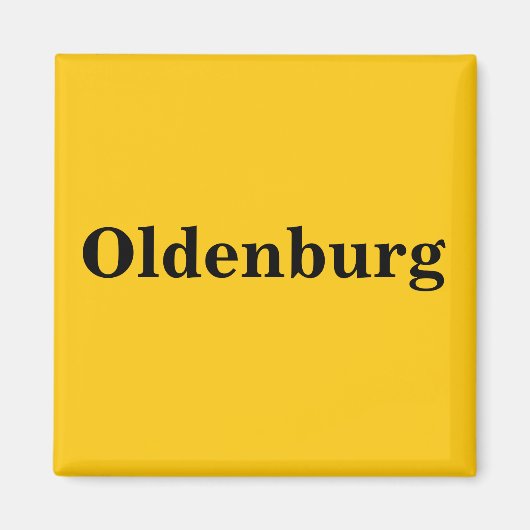 Oldenburg   Magnet Schild Gold Gleb (Voorkant)
