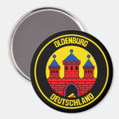 Oldenburg Round Emblem Magneet (Voorkant / Achterkant)