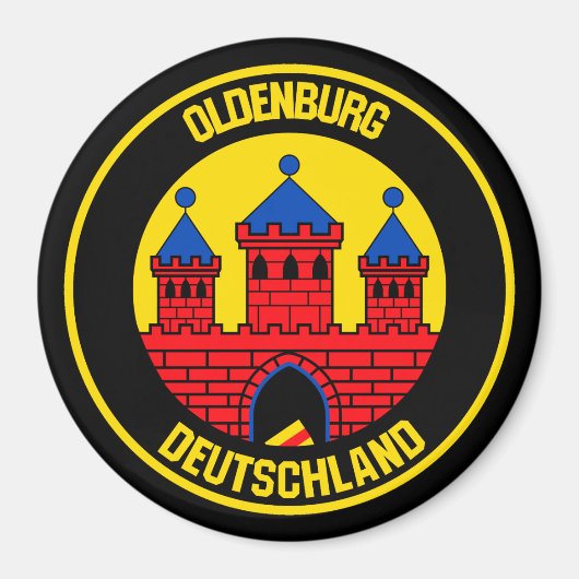 Oldenburg Round Emblem Magneet (Voorkant)