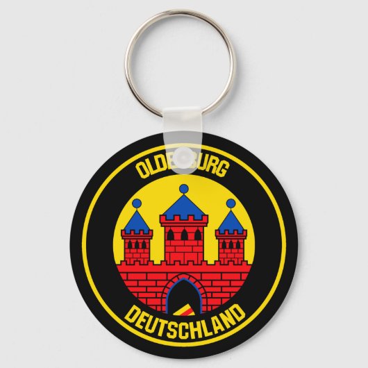 Oldenburg Round Emblem Sleutelhanger (Voorkant)