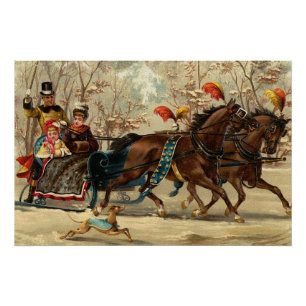 Older and Younger Sisters Ride - Mary Evans Perfect Poster