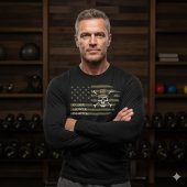 Older Slower Smarter Skull US Flag Long Sleeve Tee Tri-Blend Shirt