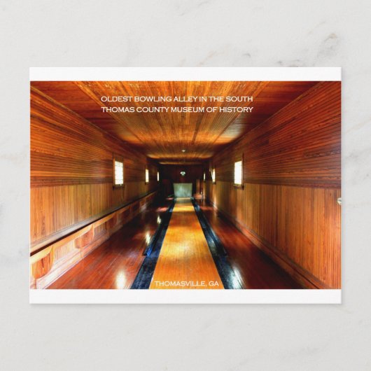 OLDEST BOWLING ALLEEN IN DE ZUID, THOMASVILLE, GA BRIEFKAART (Voorkant)