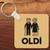 Oldi Verjaardag Sleutelhanger (Voorkant)