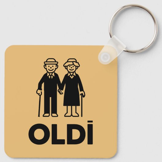 Oldi Verjaardag Sleutelhanger (Achterkant)