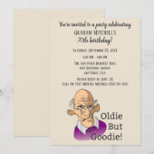 Oldie but Goodie over the Hill Birthday Party Kaart (Voorkant / Achterkant)