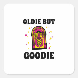 Oldie but Goodie - Retro Jukebox Fans Vierkante Sticker