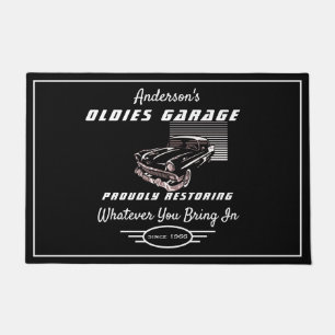Oldies Garage Truck Elke naam restaureren auto's z Deurmat