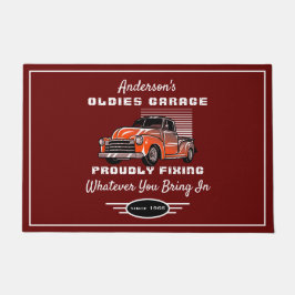 Oldies Garage Truck Naam Funny Gezegde Red Deurmat