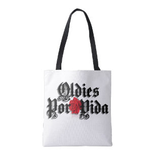 Oldies por vida boodschaptas tote bag