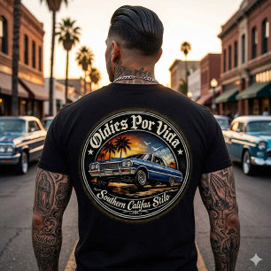 Oldies por vida Califas Stilo achteropdruk  T-shirt