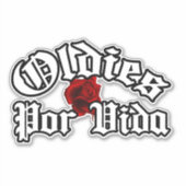 Oldies por vida decal Sticker (Voorkant)