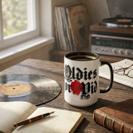 Oldies por vida koffiemok tweekleurige koffiemok