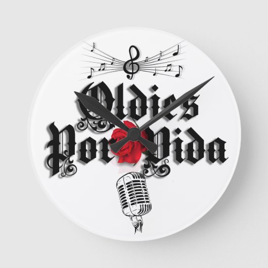 Oldies por vida wandklok (Voorkant)