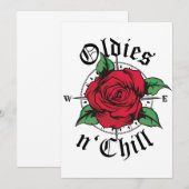 Oldies Red Rose Kaart (Voorkant / Achterkant)