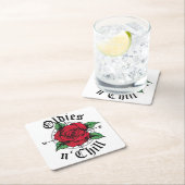 Oldies Red Rose Kartonnen Onderzetters (Insitu)