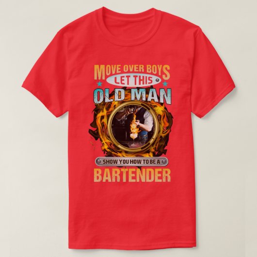 Oldman Bartender Shirt (Design voorkant)